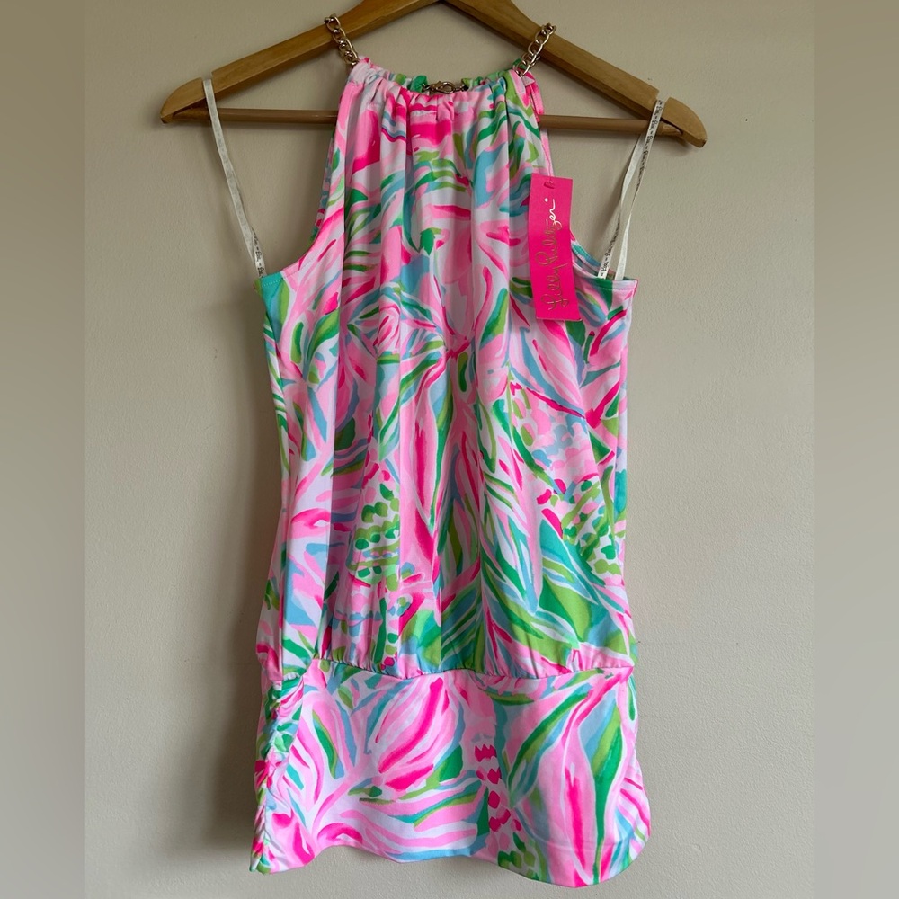 Lilly Pulitzer NWT XXS Bowen Croc My World Blouse!